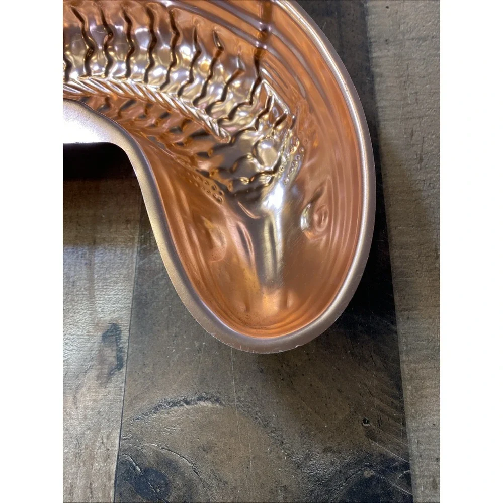 Vintage Pink Copper Fish Jello Aluminum Mold/ Wall Hanging With‎ Hook Farmhouse